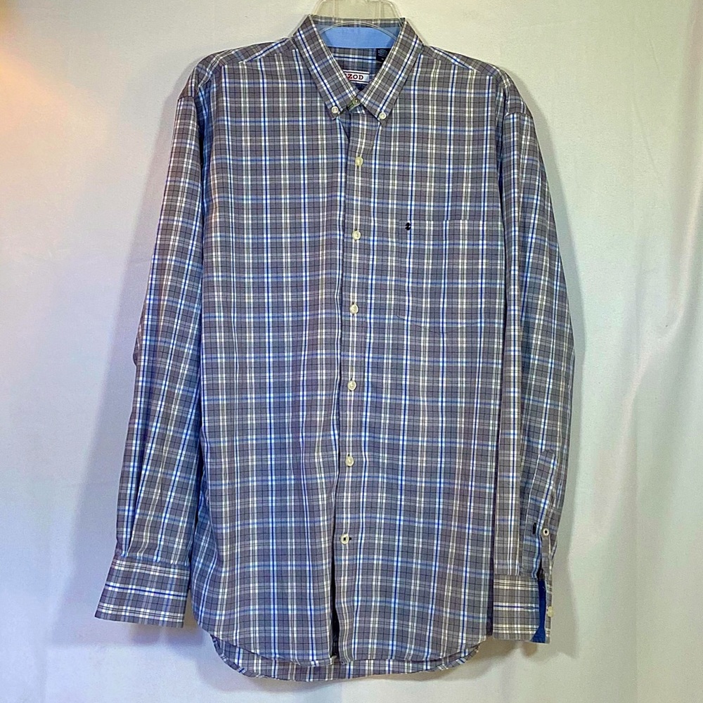 Men’s Izod Gray Checkered Shirt